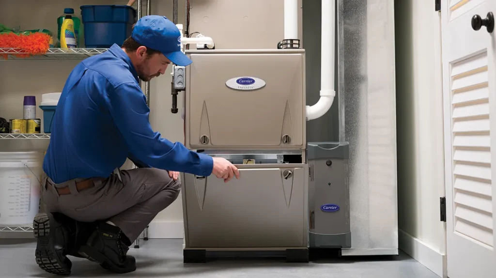 carrier dealer installing furnace